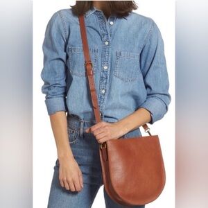 Madewell Tan Leather Crossbody Bag